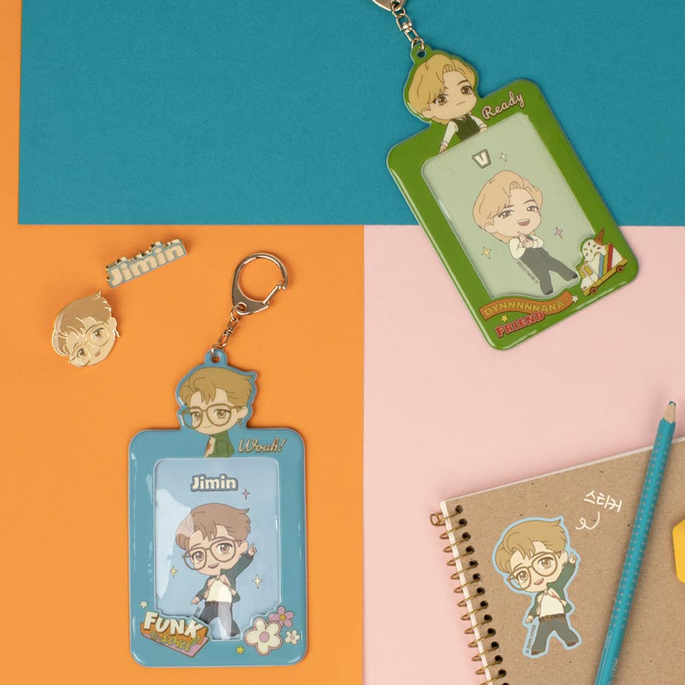 TinyTan BTS Dynamite Photo Card Key Holder, Keyring Key Chain